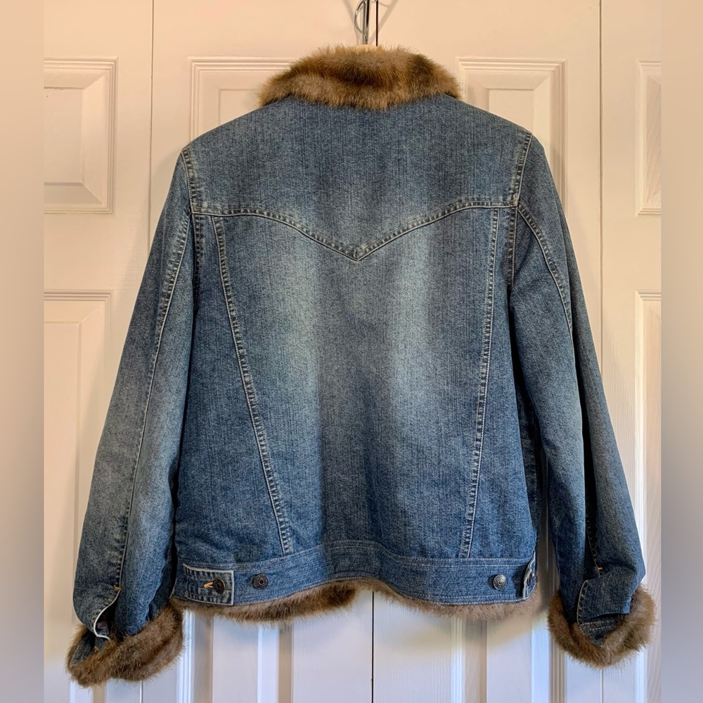 🌠🧥 Vintage Faux Fur lined Jacket by Marvin Richards ✨ - Picture 6 of 8
